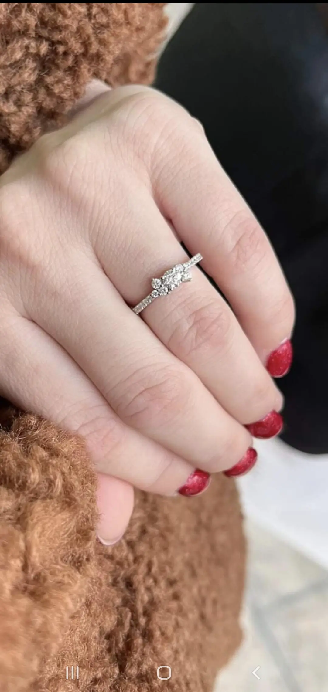 Création sur mesure en or blanc 18 carats et diamants blancs taille ronds brillants